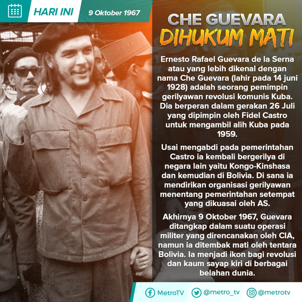 Hari Ini: Che Guevara Dihukum Mati