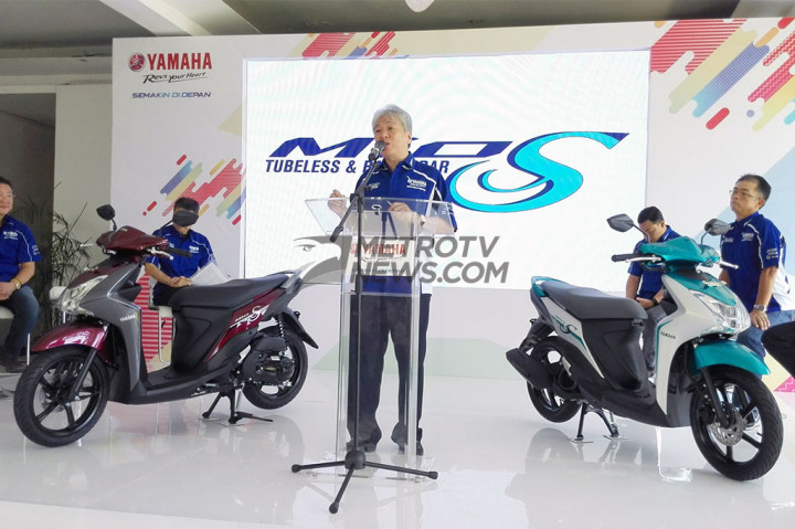 Mio S melengkapi jajaran varian yang ada di Mio, yang sebelumnya sudah di isi oleh Mio Z dan Mio M3. Vice President Director PT YIMM, Dionysius Beti, memberikan sambutannya di sela-sela peluncuran Mio S.
