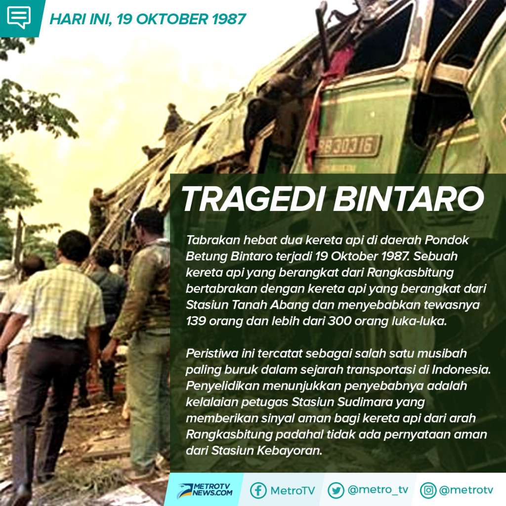 Tabrakan Kereta Mengerikan di Bintaro