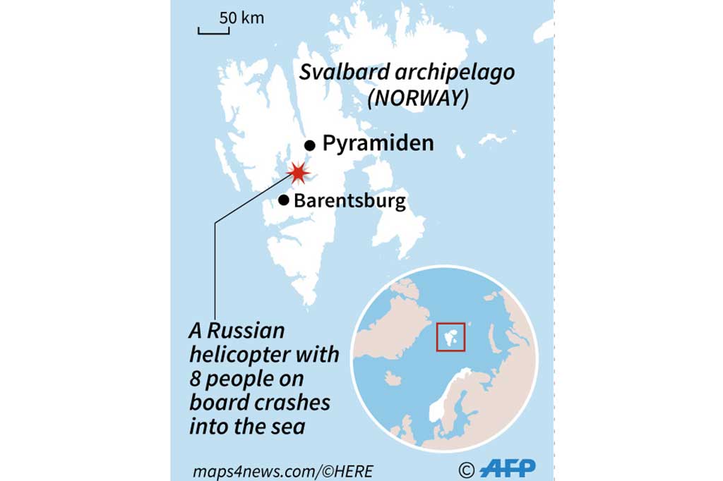 Helikopter tersebut jatuh saat perjalanan dari permukiman Rusia yang dikenal sebagai Pyramiden menuju Barentsburg. Heli dilaporkan hilang oleh otoritas bandara sekitar pukul 15.35 waktu setempat.