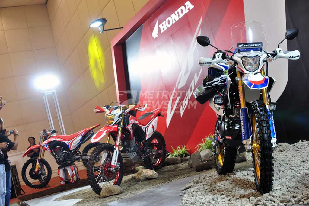Honda juga menampilkan versi modifikasi dari All New CRF150L.