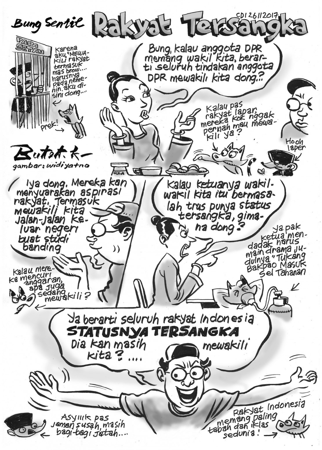 Karikatur: Rakyat Jadi Tersangka