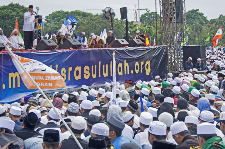Jenderal Gatot mengaku sempat bingung akan menyampaikan sambutannya di hadapan para jamaah dan ulama. Meski begitu dirinya mengakui bahwa kehadirannya, karena bentuk kecintaannya terhadap keteladanan baginda Rasullah SAW. 