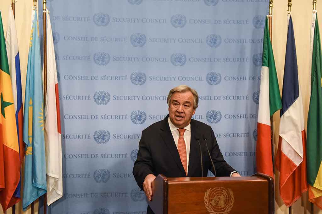 Menanggapi pidato Trump, Sekjen PBB Antonio Guterres menentang setiap tindakan sepihak yang akan membahayakan propek perdamaian bagi Palestina dan Israel. 