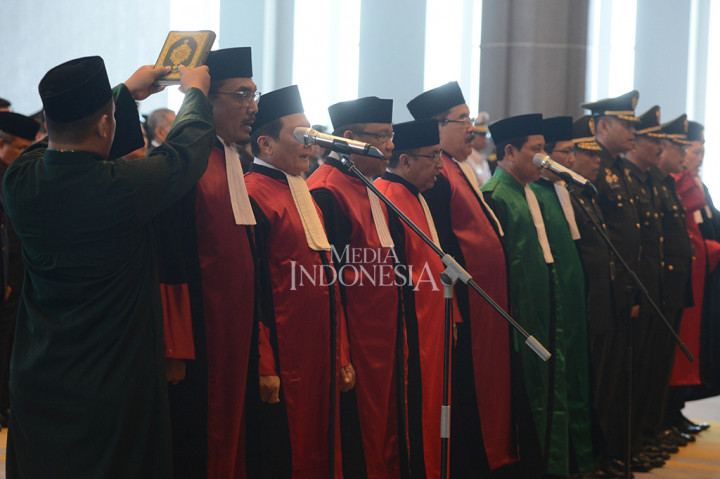 MA melantik 8 ketua pengadilan tingkat banding dari peradilan umum, dan dua peradilan agama dan peradilan militer.