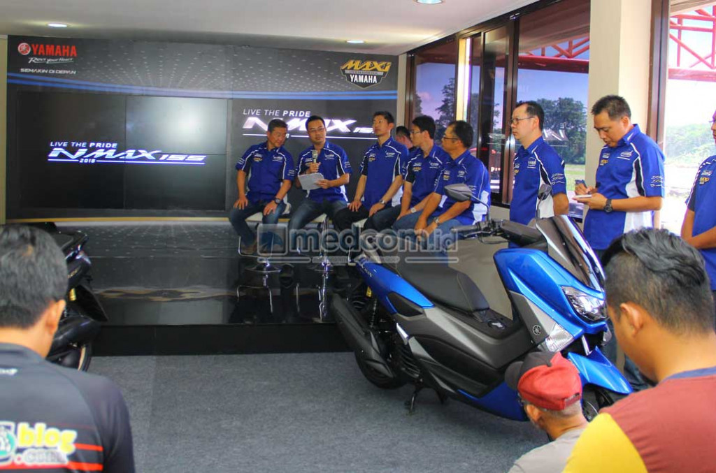 Suasana sesi konferensi pers sebelum acara pengetesan langsung unit Nmax yang baru. medcom/Ahmad Garuda