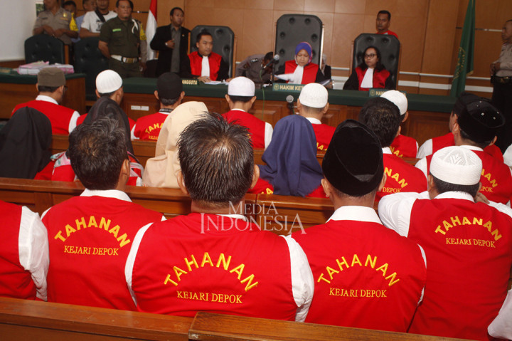 26 leader Koperasi Simpan Pinjam (KSP) Pandawa Mandiri menjalani sidang putusan di Pengadilan Negeri Kota Depok, Jawa Barat.