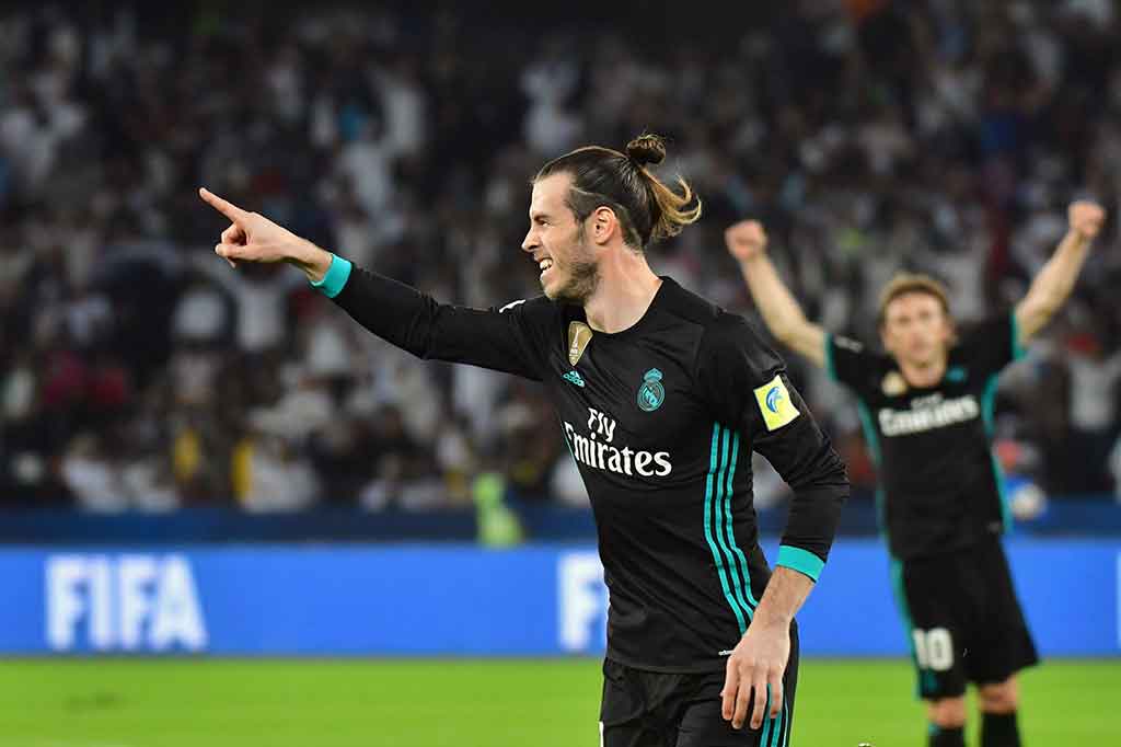 Gareth Bale mencetak gol penentu kemenangan pada menit ke-81, lewat sentuhan pertamanya setelah masuk menggantikan Karim Benzema. AFP/Giuseppe Cacace