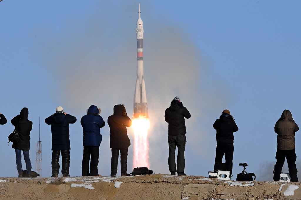 Pesawat ruang angkasa Soyuz MS-07 meluncur dari Kosmodrom Baikonur, Kazakhstan menuju Stasiun Luar Angkasa Internasional (ISS) pada Minggu, 17 Desember 2017 pukul 01.21 waktu setempat.
