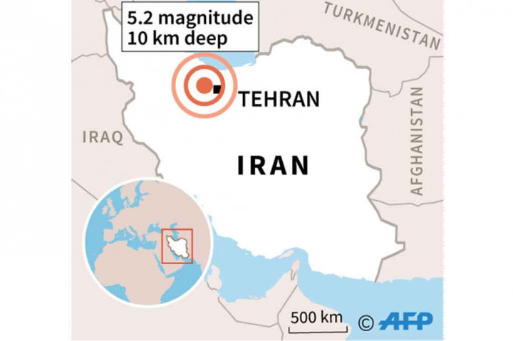 Pusat gempa sekitar 50 kilometer di sebelah timur Ibu Kota Iran, Teheran, berada pada kedalaman tujuh kilometer, 35,69 derajat Lintang Utara dan 50,96 derajat Bujur Timur.