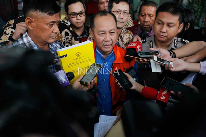 Syafrudin ditahan di Rumah Tahanan Negara Klas I Jakarta Timur Cabang Rutan KPK untuk 20 hari ke depan. MI/Rommy Pujianto