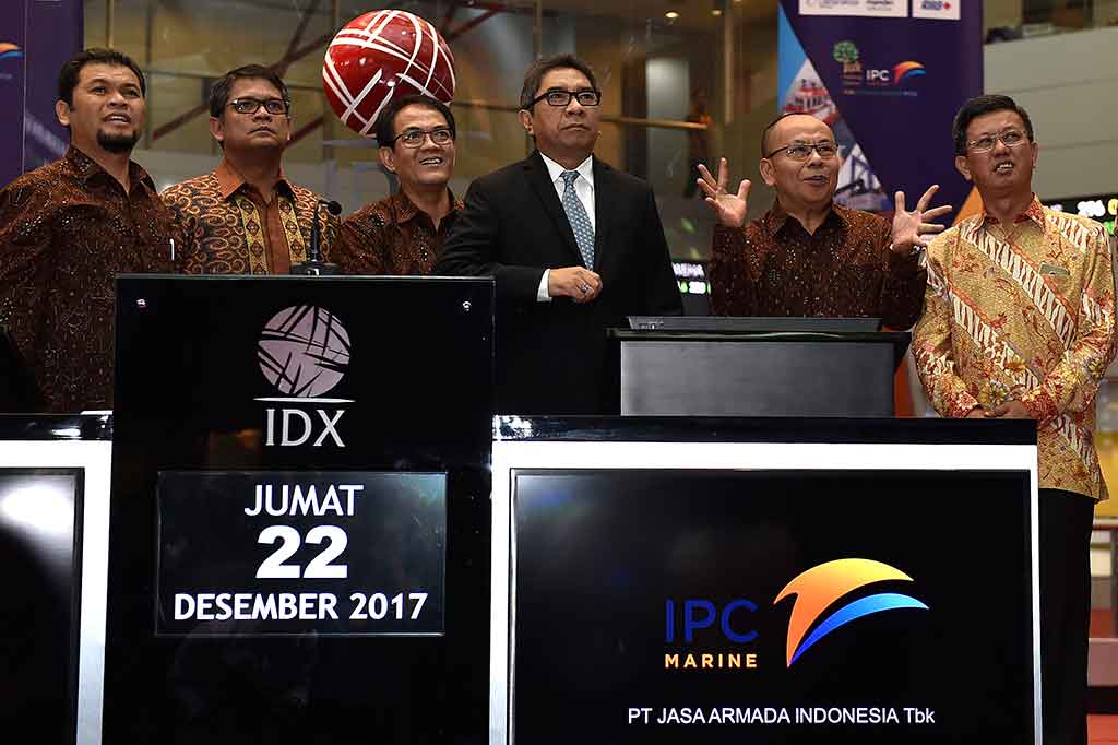 PT Jasa Armada Indonesia Tbk yang bergerak di bidang usaha jasa penyelenggaraan dan pengusahaan jasa kapal, penumpang, barang, dan kegiatan jasa terkait dengan kepelabuhanan resmi menjadi emiten ke-36 yang mencatatkan sahamnya di BEI tahun 2017.