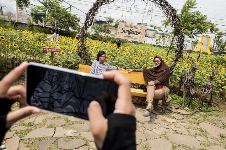 Taman bunga yang terletak di Sky Garden Paris Van Java ini merupakan destinasi wisata baru yang berada di atas gedung dan menjadi salah satu tujuan wisata yang ramai dikunjungi saat liburan.