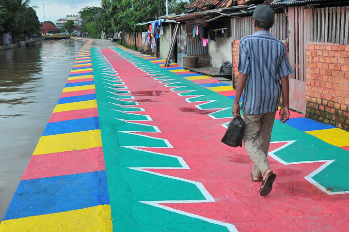 Selain sebagai tempat berswafoto, tempat tersebut bisa menjadi tempat berolahraga bagi warga, seperti jogging track dan olahraga ringan lainnya. ANTARA/Feny Sally