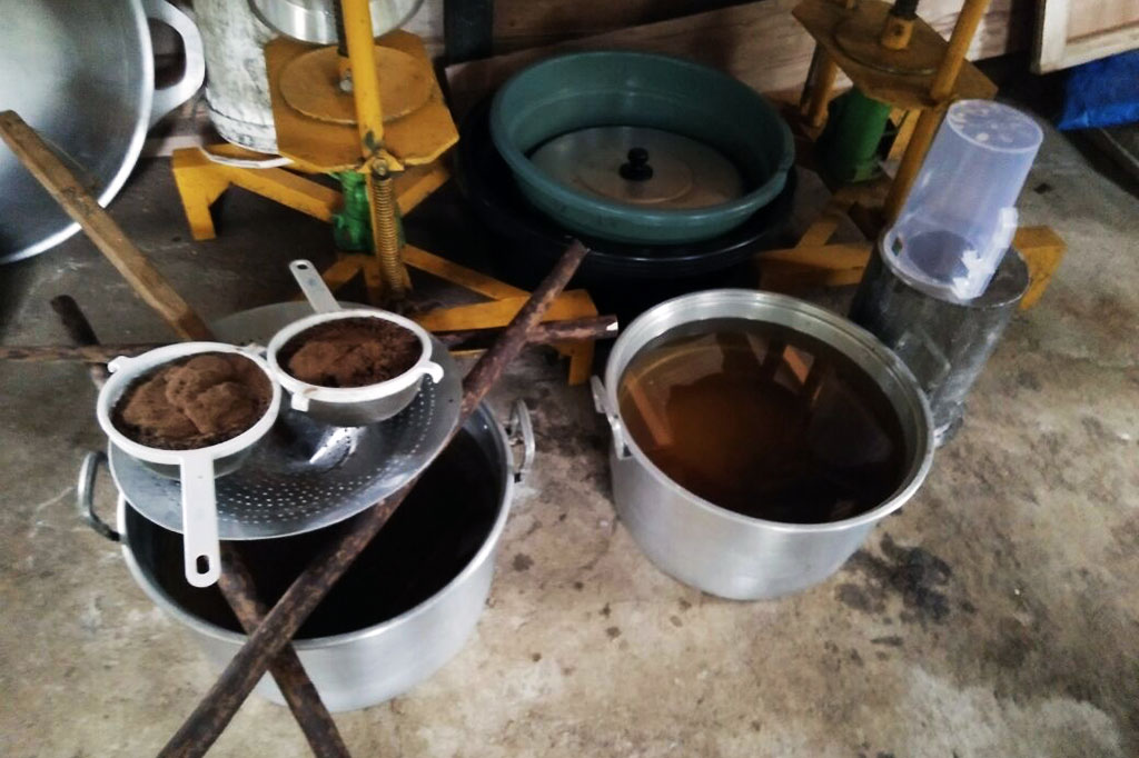 Di pulau yang terletak di Kepulauan Derawan, Kabupaten Berau, Kaltim ini warga mengembangkan kemampuan ekonomi dengan pengolahan minyak kelapa.