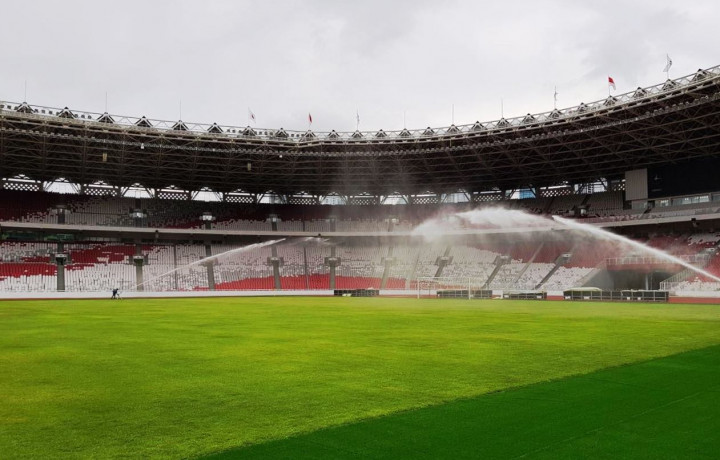 Hamparan rumput lapangan adalah zoysia matrella alias rumput Manila yang merupakan kelas 1 standar FIFA. Selain itu ada sistem drainase di bawahnya yang mencegah banjir.