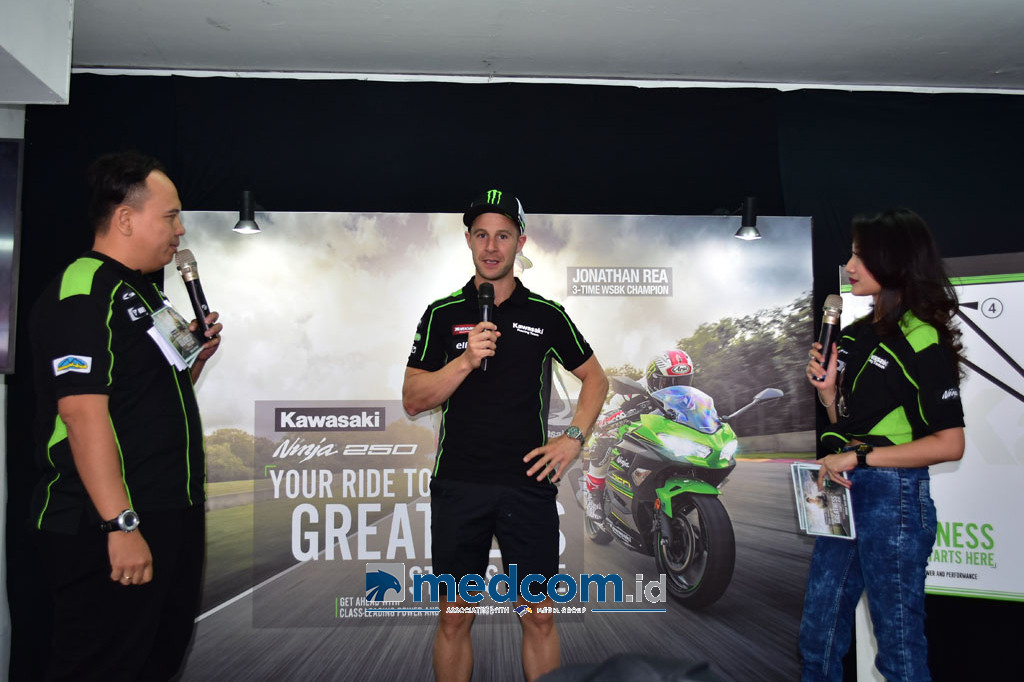 Jonathan Rea baru pertama kali datang ke Indonesia dan mencoba sirkuit Sentul.