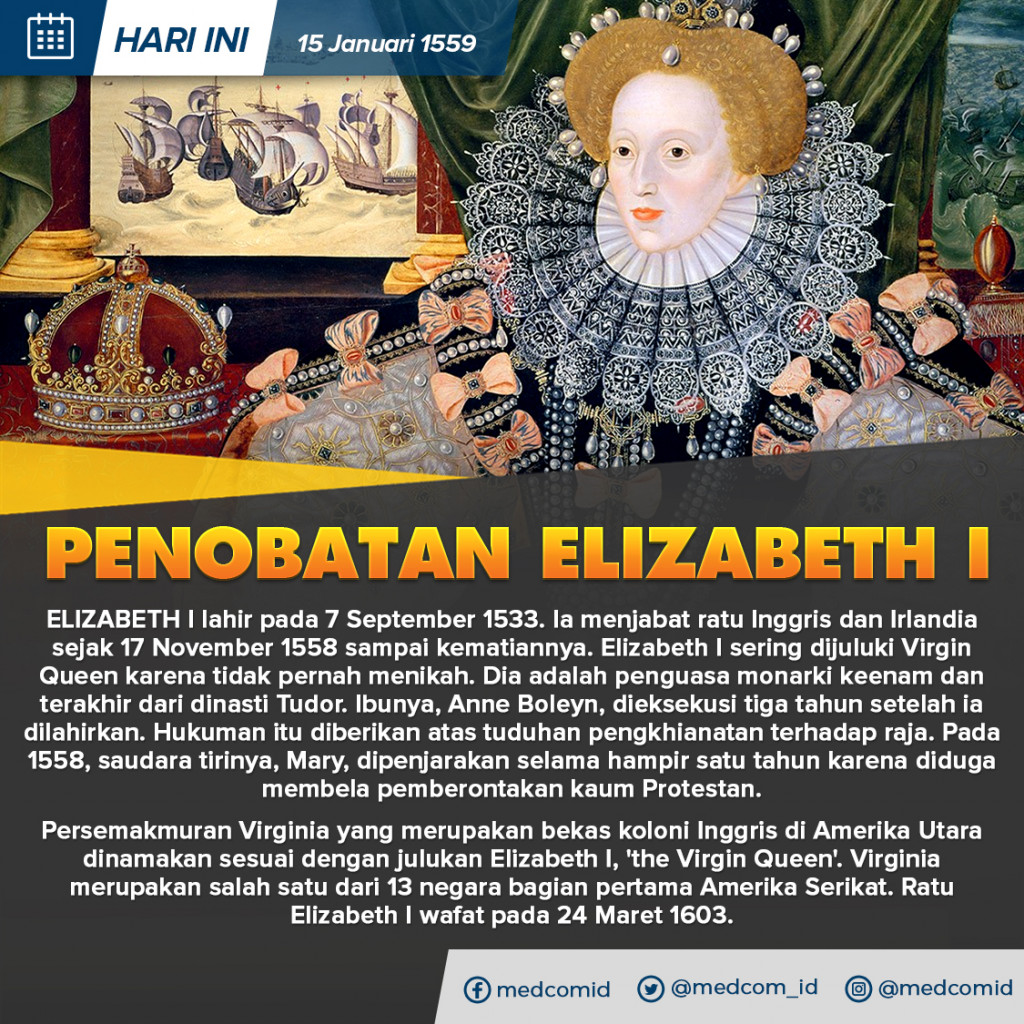 Hari Ini: Penobatan Elizabeth I