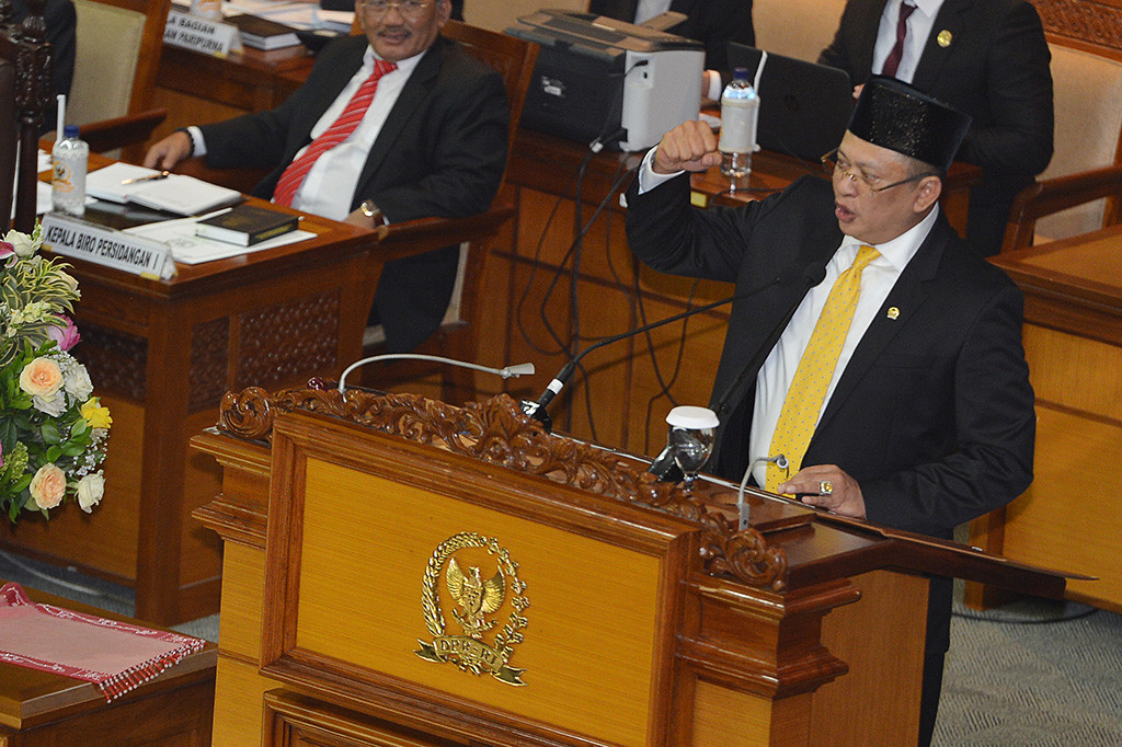 Bamsoet dilantik setelah ditunjuk Ketum Golkar Airlangga Hartarto, melalui mekanisme partai, sebagai Ketua DPR.