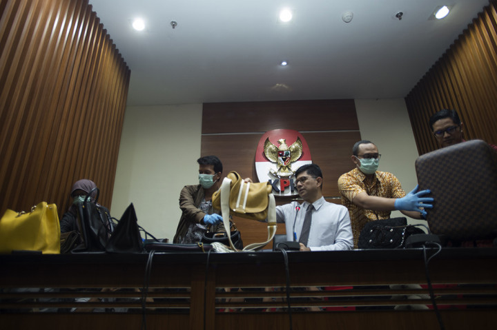 KPK telah menetapkan Rita bersama tangan kanannya Khairudin yang juga Komisaris PT Media Bangun Bersama (MBB) sebagai tersangka kasus dugaan tindak pidana pencucian uang (TPPU). ANTARA/Rosa Panggabean