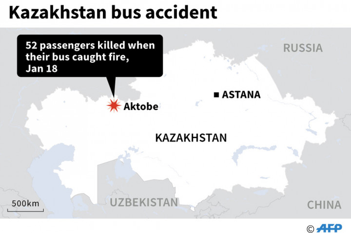 Kementerian Dalam Negeri Kazakhstan mengatakan seluruh korban merupakan warga negara Uzbekistan.
