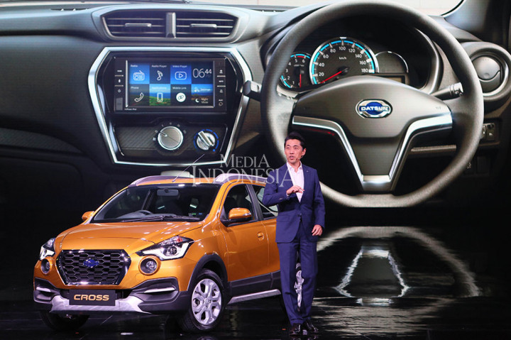 President Director PT. Nissan Motor Indonesia Eiici Koito saat peluncuran Datsun Cross di Jakarta, Kamis, 18 Januari 2018.