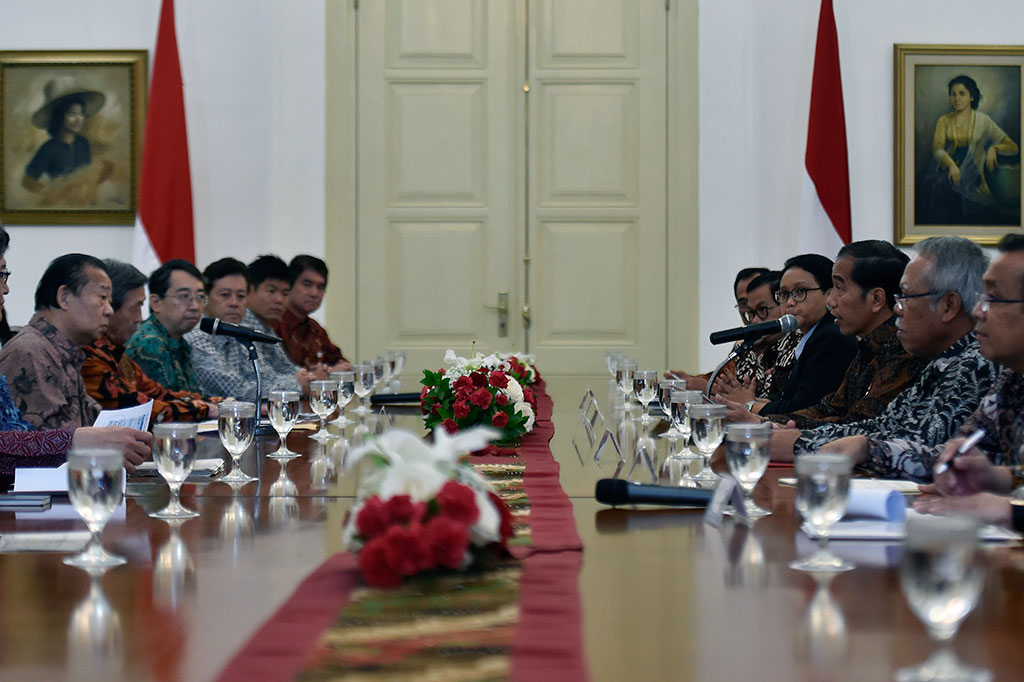 Presiden dalam sambutannya mengatakan tahun-tahun kerja sama dengan Jepang merupakan sesuatu yang membanggakan. 