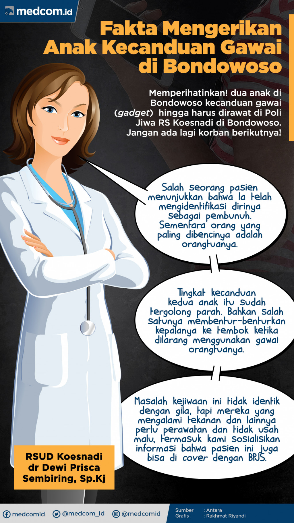 Infografis; Fakta Mengerikan Anak Kecanduan Gawai Di Bondowoso