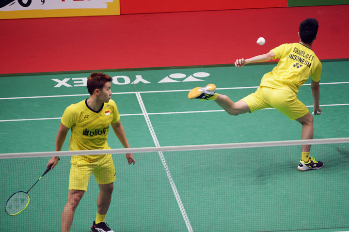 Di babak selanjutnya Marcus/Kevin akan menghadapi seniornya, Hendra Setiawan/Rian Agung Saputro. Hendra/Rian menyudahi perlawanan wakil Malaysia, Sze Fei Goh/Nur Izzuddin, 19-21, 21-12, 21-12.