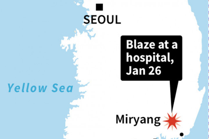 Miryang terletak sekitar 270 km sebelah tenggara Ibu Kota Korsel, Seoul. Kebakaran tersebut terjadi hanya sebulan setelah 29 orang tewas dalam sebuah kebakaran di tempat kebugaran di Kota Jecheon.