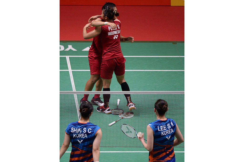 Unggulan kedelapan asal Indonesia tersebut berhasil memastikan tiket ke final setelah menang tiga gim 21-11, 17-21 dan 21-17.