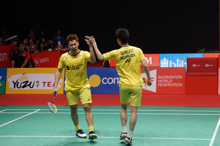 Tampil di game ketiga, Marcus/Kevin langsung memimpin 5-1. Dengan penampilan konsisten, Minions sukses mengandaskan perlawanan Li Junhui/Liu Yuchen dengan skor 21-16. Kemenangan itu menjadi gelar perdana mereka di 2018. 
