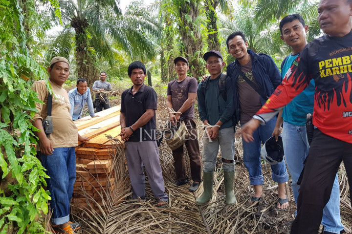 Polres Bengkalis menangkap enam pelaku pembalakan liar (illegal logging) di kawasan cagar biosfer Giam Siak Kecil, Riau.