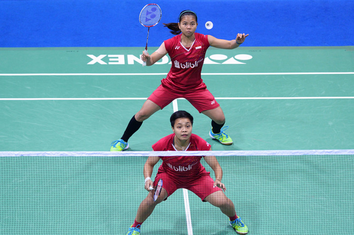 Dalam pertandingan di Siri Fort Stadium New Delhi, Greysia/Apriyani hanya butuh dua gim untuk memastikan gelar juara. 
