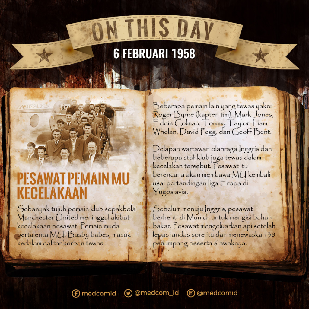 Hari Ini: Pesawat Pemain MU Kecelakaan