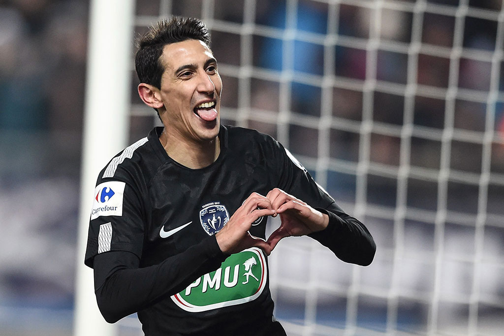 Angel Di Maria membuka gol dengan tandukan di menit pertama untuk sang pemuncak klasemen Liga Prancis, yang mengincar kesuksesan di Piala Prancis untuk keempat kalinya secara beruntun.