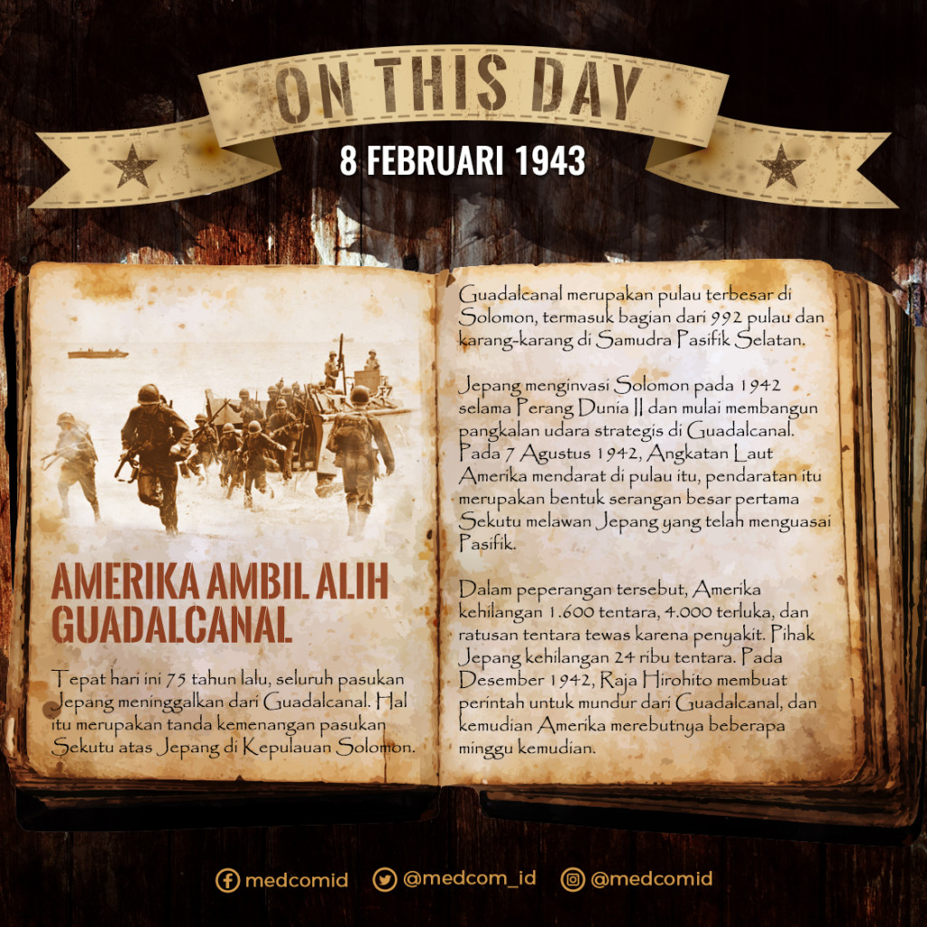 Hari Ini: Amerika Ambil Alih Guadalcanal
