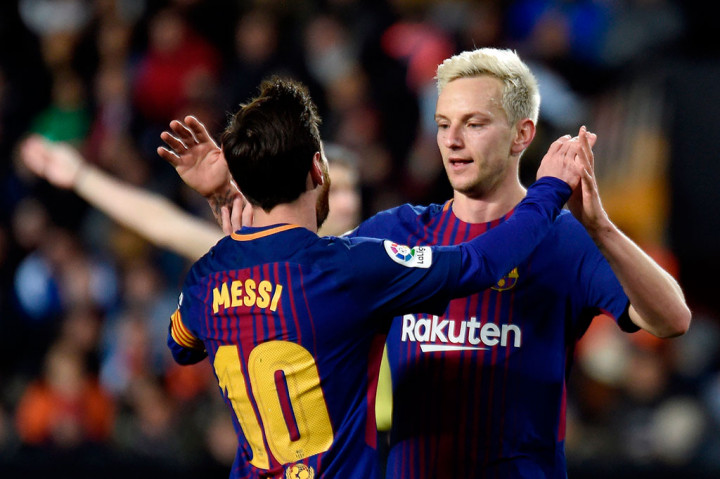 Ivan Rakitic memperbesar keunggulan tim tamu delapan menit menjelang pertandingan usai. Gol tersebut juga berkat umpan silang Suarez dari sisi kiri pertahanan Valencia.
