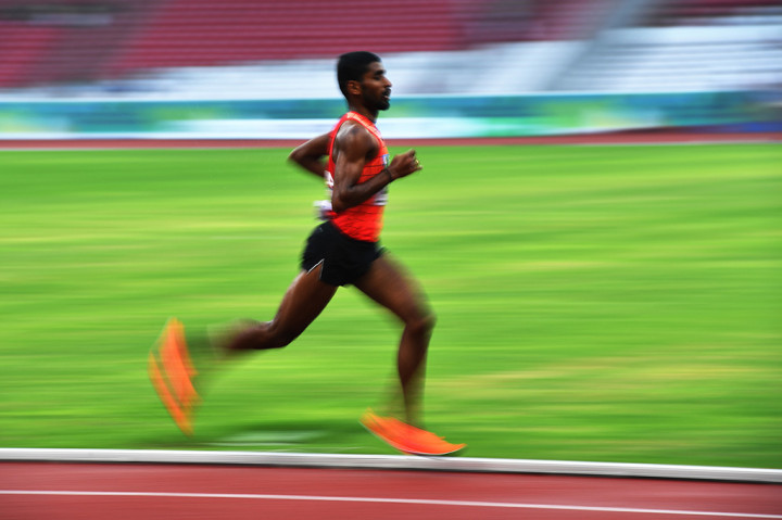 Lakshmanan Govindan berhasil menjadi yang tercepat dan berhak atas medali emas. ANTARA/Andika Wahyu
