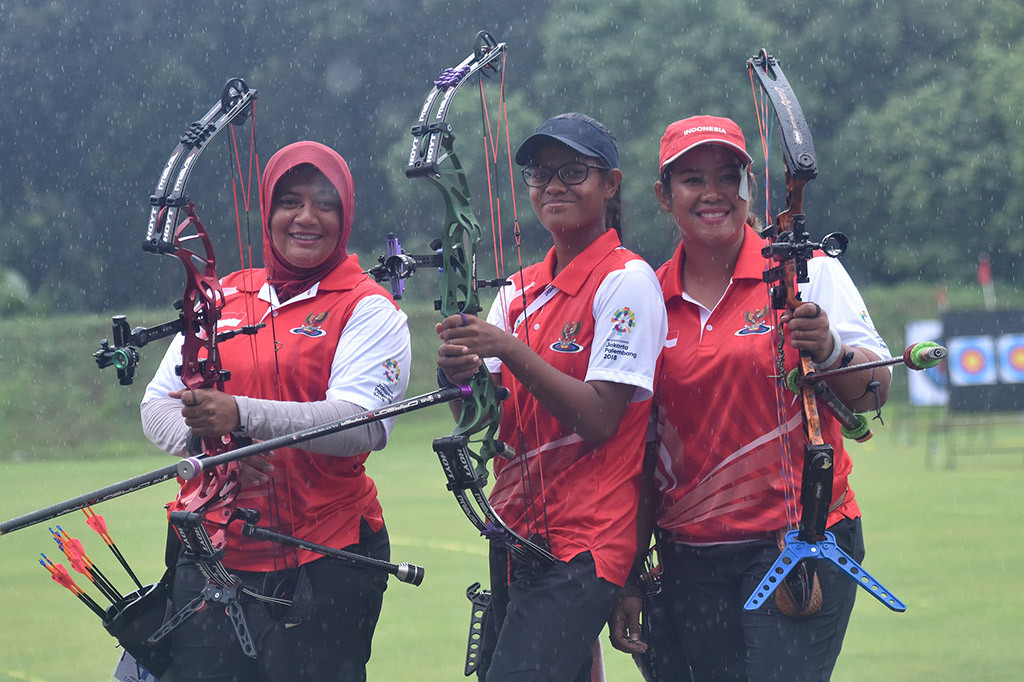 Tim compound putri yang terdiri dari Rina Siska Sari, Triya Resky Andriyani dan Yurike Nina Bonita, sukses mengandaskan upaya perlawanan Taiwan dengan skor 220-211.