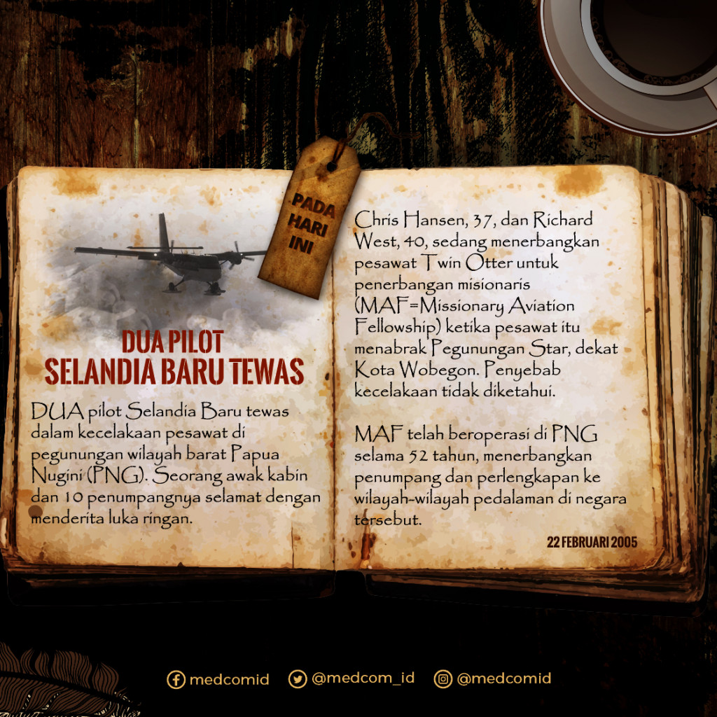 Hari Ini: Dua Pilot Selandia Baru Tewas