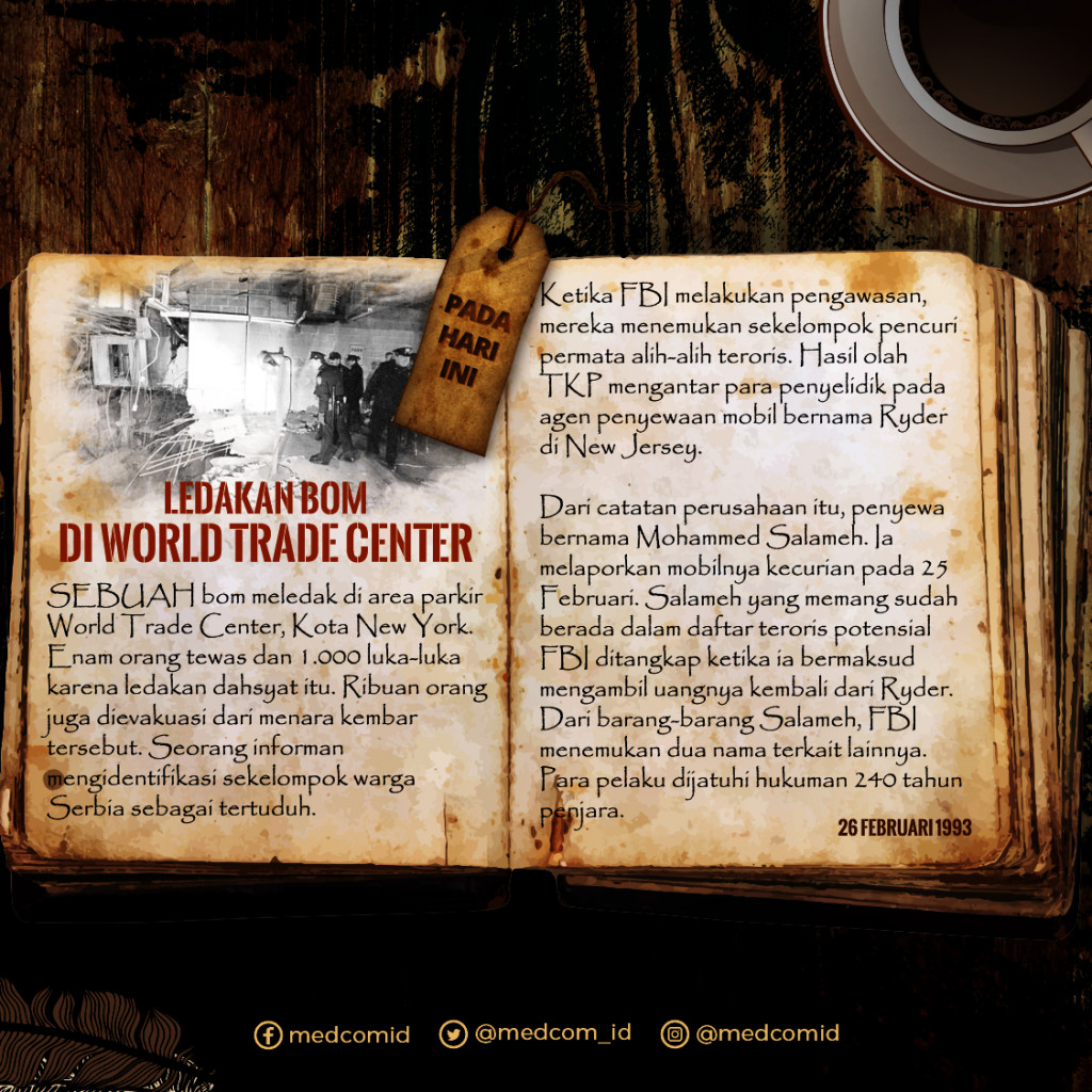 Hari Ini: Ledakan Bom di World Trade Center