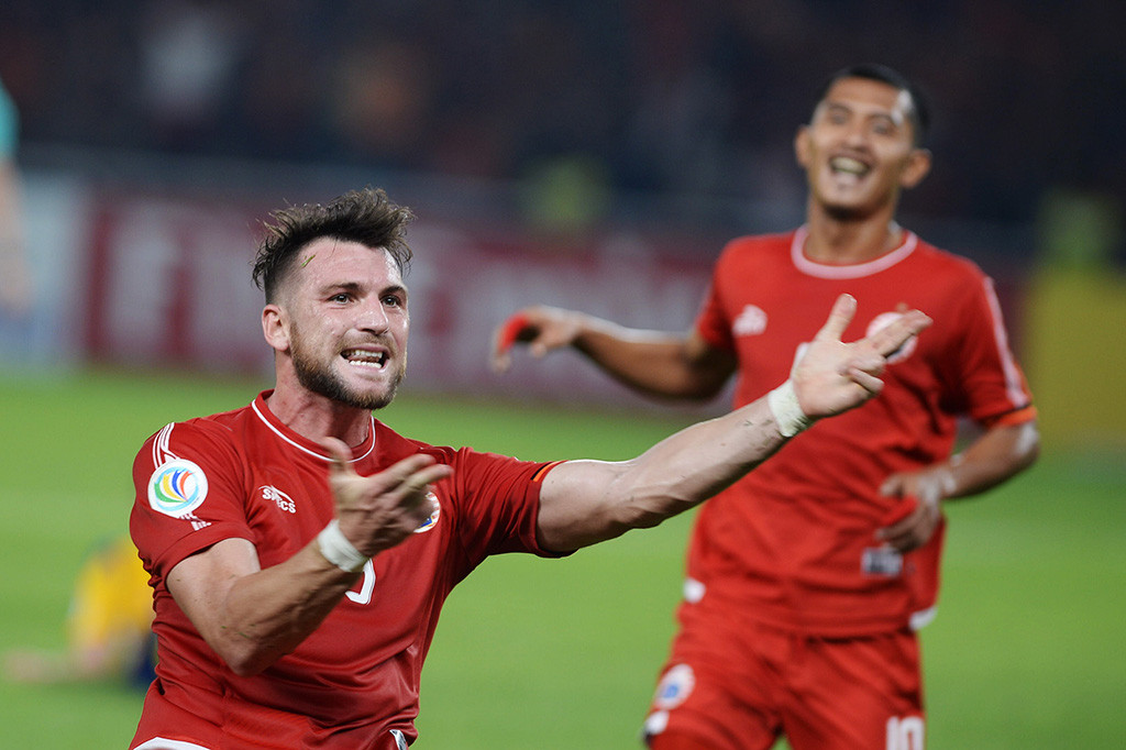 Persija Jakarta menang telak 4-1 atas Tampines Rovers dalam pertandingan kedua Grup H Piala AFC 2018 di Stadion Utama Gelora Bung Karno.