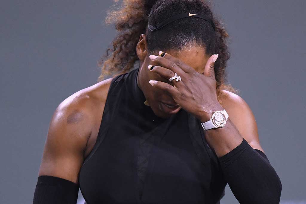 Kembali ke lapangan setelah lebih satu tahun istirahat bertanding karena melahirkan, Serena Williams akhirnya terhenti di babak ketiga BNP Paribas Open, Senin, 12 Maret 2018 waktu setempat.