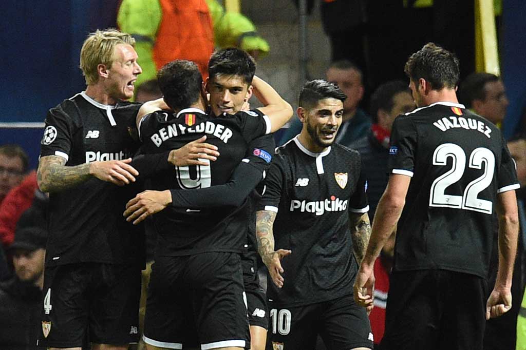 Pemain pengganti Wissam Ben Yedder menjadi pahlawan bagi Sevilla setelah mencetak dua gol pad aleg kedua babak 16 besar di Old Trafford, Rabu, 14 Maret 2018 dini hari WIB.