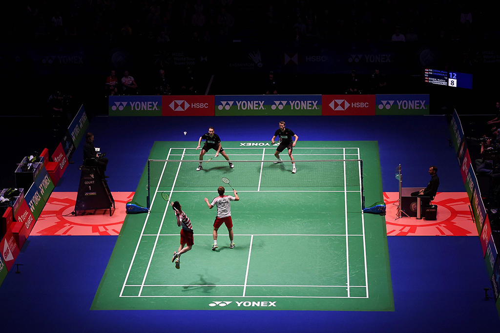 Di laga final nomor ganda putra mempertemukan dua pasangan teratas dunia. Kevin/Marcus yang di posisi pertama dan Mathias Boe/Carsten Mogensen sebagai nomor dua dunia. Hasilnya, Kevin/Marcus menang dua gim langsung, 21-18 dan 21-17. AFP PHOTO / PAUL ELLIS