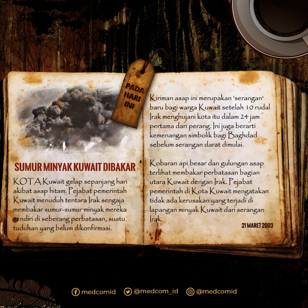 Hari Ini: Sumur Minyak Kuwait Dibakar