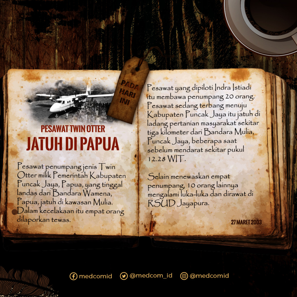 Hari ini: Pesawat Twin Otter Jatuh di Papua