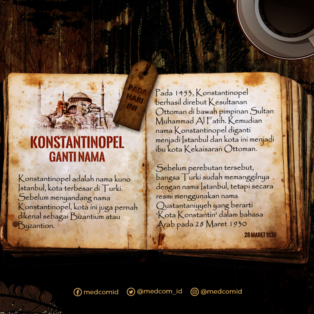 Hari ini: Konstantinopel Berganti Nama