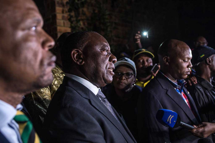 Presiden Afsel Cyril Ramaphosa menyatakan bahwa upacara pemakaman nasional untuk Winnie akan digelar pada 14 April mendatang. AFP/MUJAHID SAFODIEN